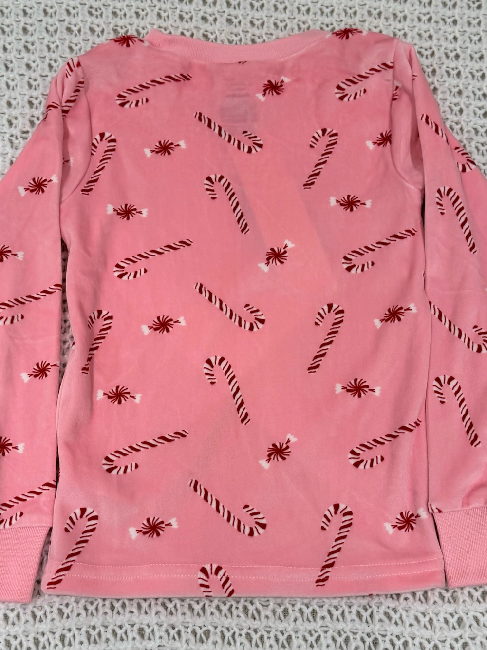 Toddler Girl Peppermint Print DreamPlush Long-Sleeve Snug Fit 2-Pc Pajamas Pink - Picture 8 of 10